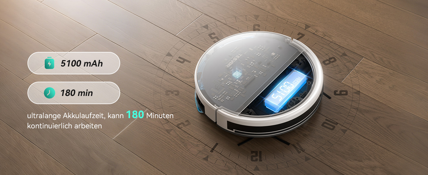 Робот-пилосос Tesvor S8MAX 3-в-1 з функцією миття, 8000Pa, LiDAR-навігація, 240 хвилин роботи, керування через додаток/Alexa, самостійна станція очищення 2.5L для великих приміщень та домівок з тваринами (M2)