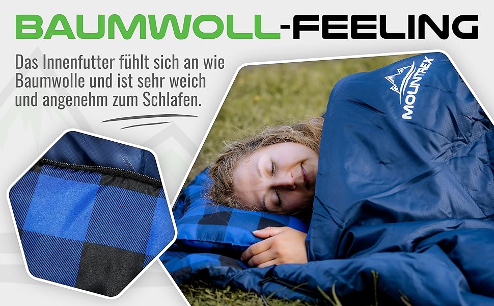 Mountrex Double Sleeping Bag - Summer Sleeping Bag for 2 People (210 x 150cm) - Double Sleeping Bag - XXL Summer Sleeping Bag with 2 Pillows for Adults - Camping, Outdoor & Indoor Use - Black