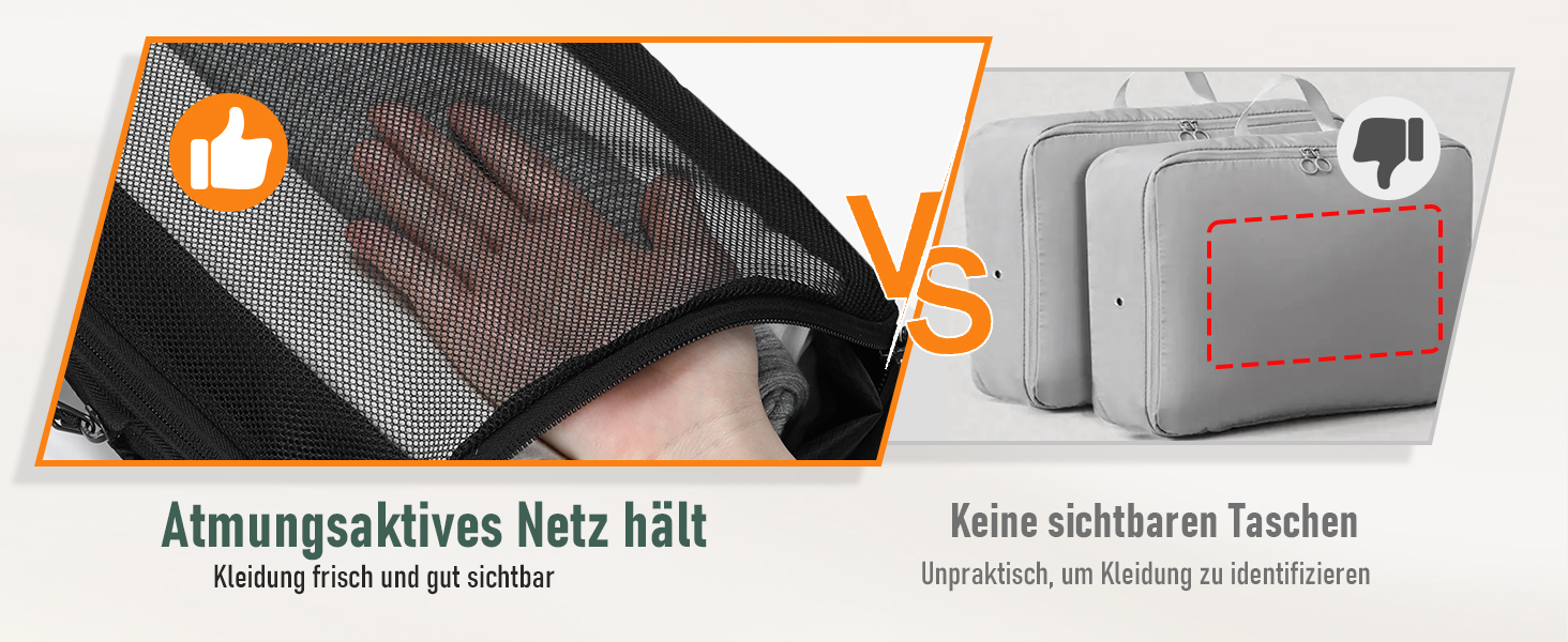 8-ми комплект кубиків для компресії багажу, органайзер для валізи, чорний. Організація подорожей, рюкзак, валіза.