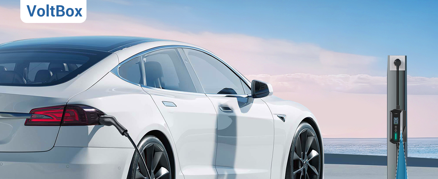 Кабель для зарядки електромобілів Schuko 3,7kW, 7м, 6-16A, 1-фазний, IP65, з LCD-дисплеєм, регульована потужність, таймер, для електромобілів та PHEV