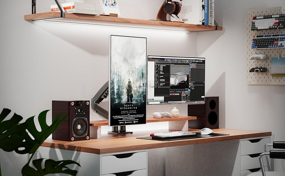 Кріплення для двох моніторів NB North Bayou F160 Black - 17''-27'' | Навантаження до 9 кг, VESA 75/100