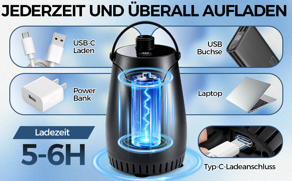 Портативний душ для кемпінгу Campingdusche 8000mAh з насосом та дисплеєм