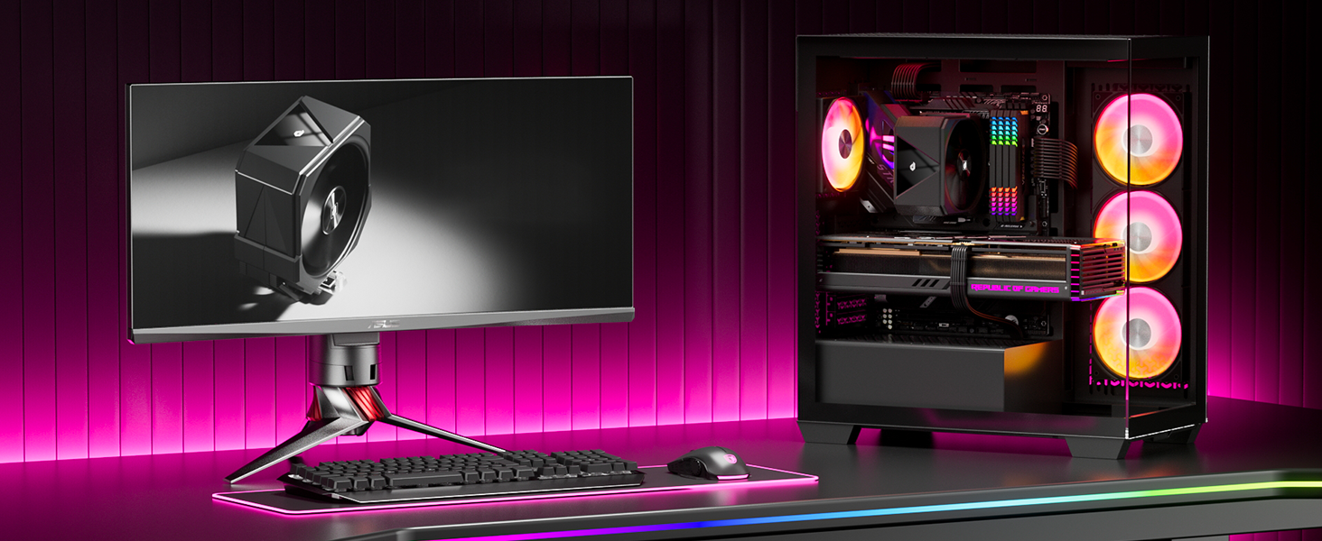 upHere UP1 Elite KC4C - Кулер для процесора з RGB підсвічуванням, 120мм, сумісний з AMD AM4/AM5 та Intel