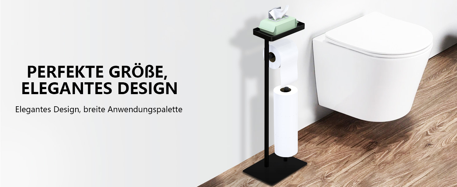 Підставка для туалетного паперу настільна з боксом для вологих серветок, з нержавіючої сталі, чорна матова