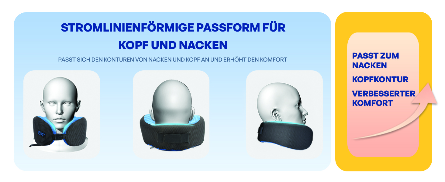 Подушка для подорожей Travel Blue Dreamer для літака з Memory Foam - комфорт, підтримка, дихаючий матеріал, знімний чохол