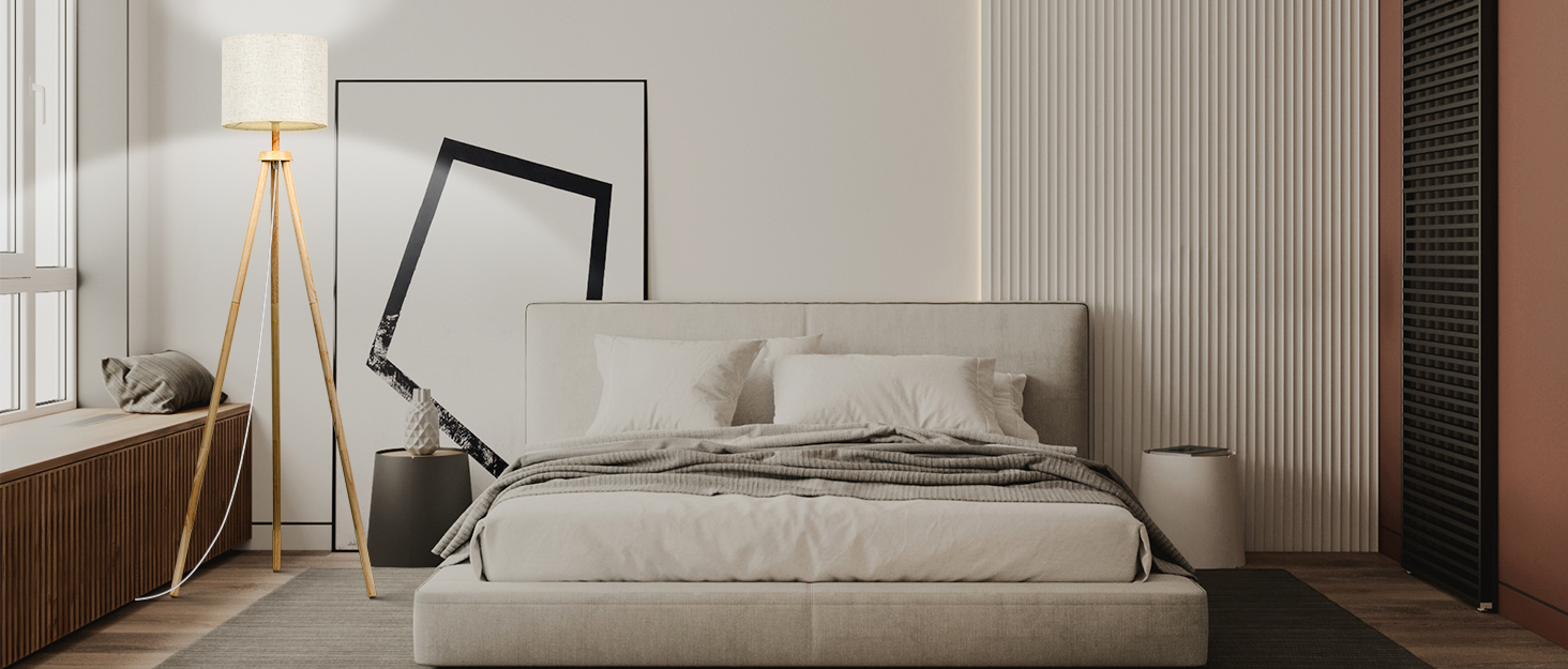 Стельова лампа для вітальні, LED, регулювання яскравості, 3 колірні температури, дерев'яна, з таймером, з абажуром, з вимикачем для вітальні, спальні, офісу