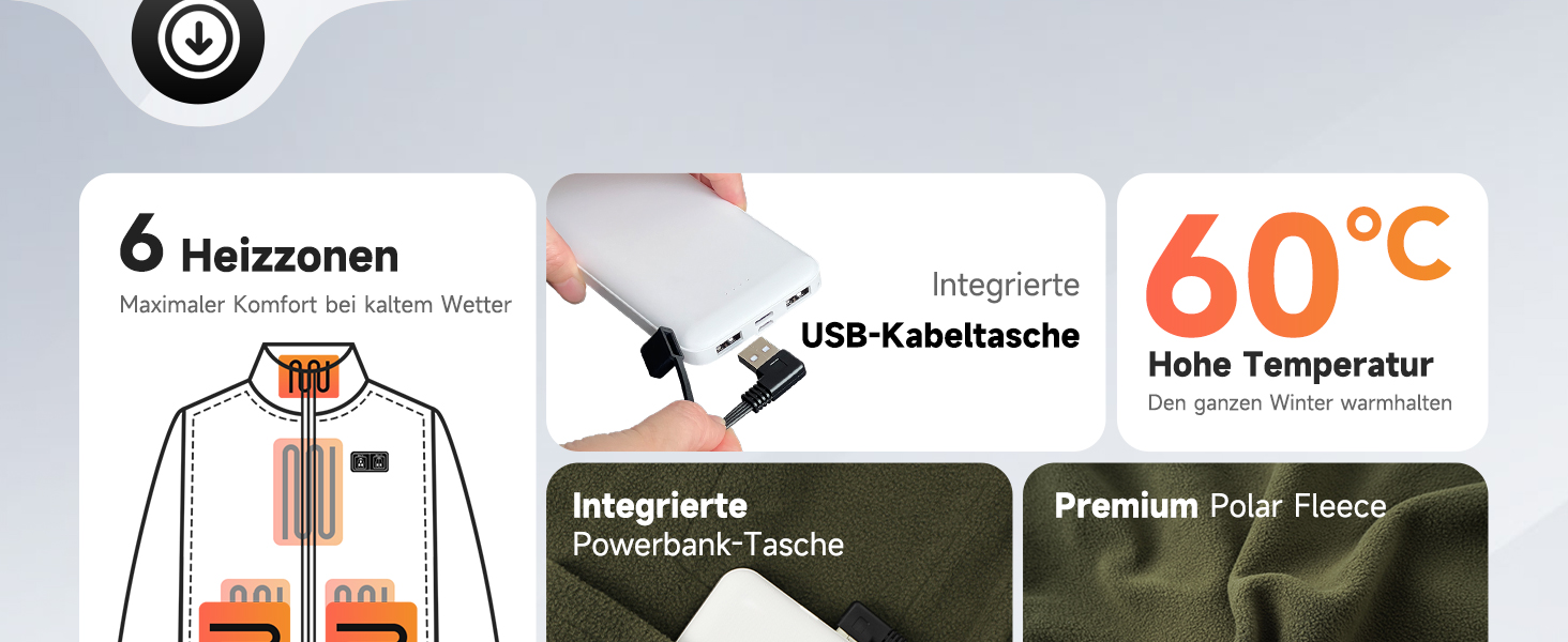 Обогрівальний жилет LABEWVI з акумулятором 10000mAh, чоловічий/жіночий, фліс Polar, USB, зелений