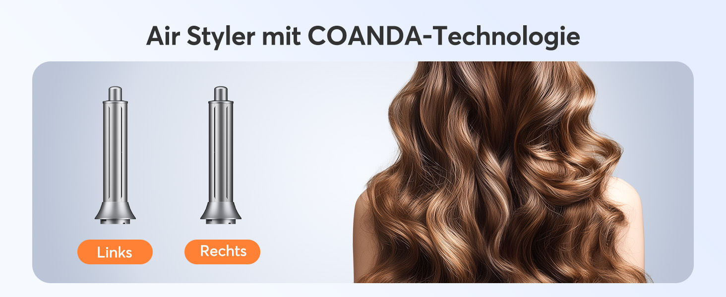 Airstyler 5 в 1 Bopcal: Іонізатор, Фен, 160000 обертів/хв, для швидкого сушіння, об'єм та локони, подарунок для жінок. Чорний.