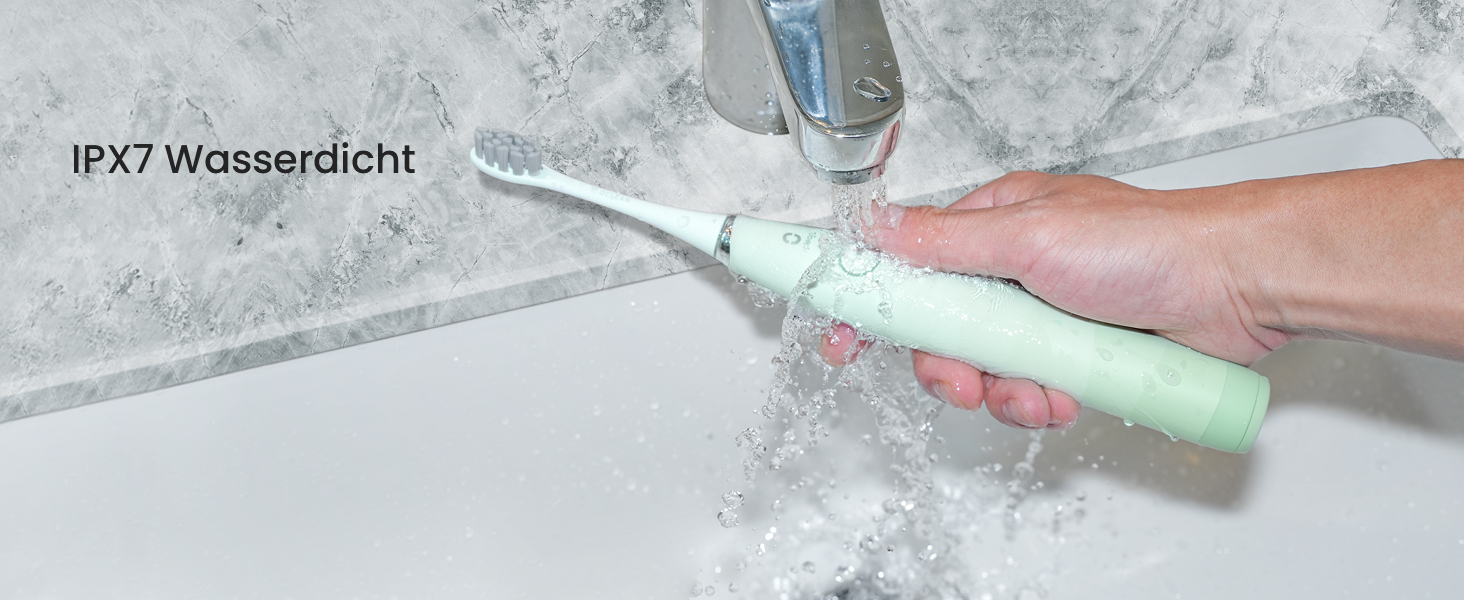 Oclean Flow - електрична звукова зубна щітка, 180 днів роботи від акумулятора, 5 режимів, IPX7, таймер 2 хв, зелена