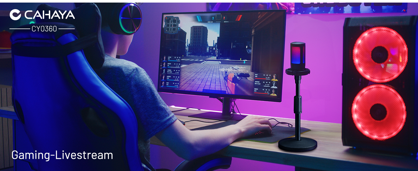 Підставка для мікрофона CAHAYA CY0360: регульована, 180° обертання, для конференцій, ігор та стрімінгу