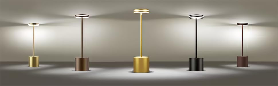 Світлодіодна настільна лампа бездротова акумуляторна 5000mAh, диммер, 3 режими світла, USB сенсорна, для дому та вулиці, чорна