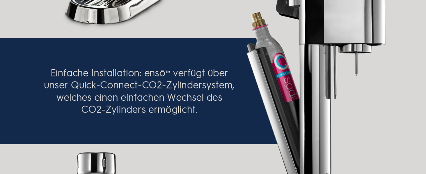 SodaStream® enso™ Преміум Газовий Напоєвник | Нержавіюча сталь, дизайн Naoto Fukasawa | З пляшкою 1 л без BPA та серветкою | Проста заміна CO2, Срібний Enso без балончика