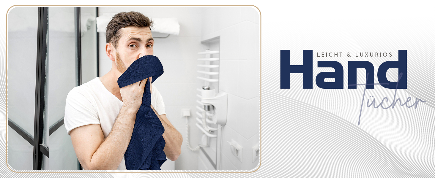 Рушники Utopia, бавовна, 700 г/м², 6 шт. (морська синь)