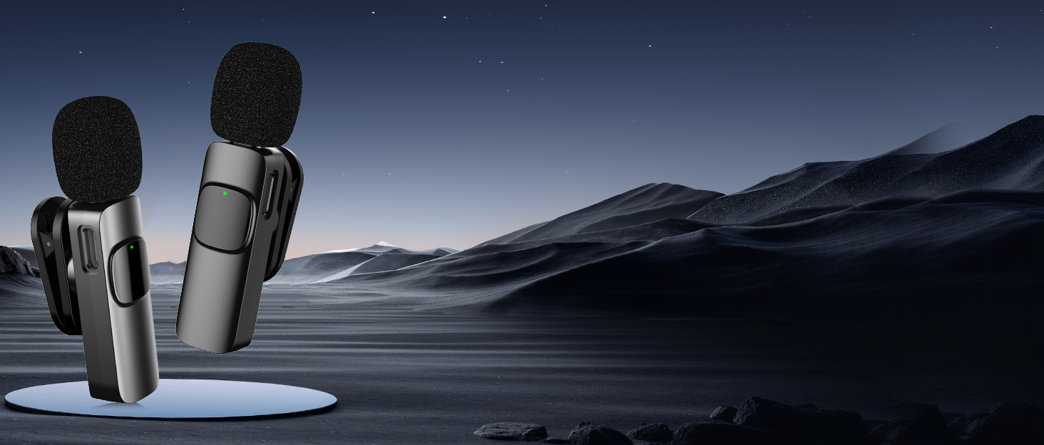 Бездротовий петличний мікрофон з 4 режимами запису для Android, iPhone, PC – Mini-мікрофон для відео, TikTok, YouTube, Live-трансляцій та інтерв'ю (K1)