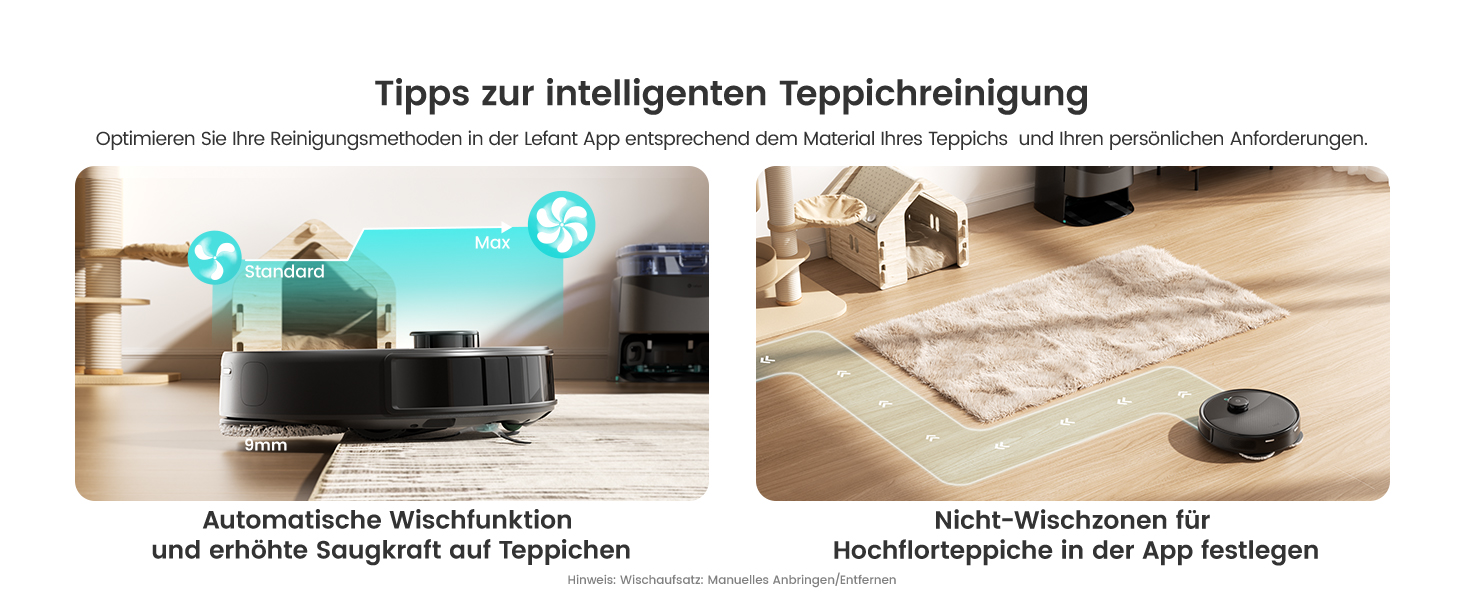 Робот-пилосос LEFANT M210P: потужність 2200Pa, Wi-Fi, Bluetooth, керування через додаток, 6 режимів, автоматична зарядка, для твердих підлог та шерсті тварин