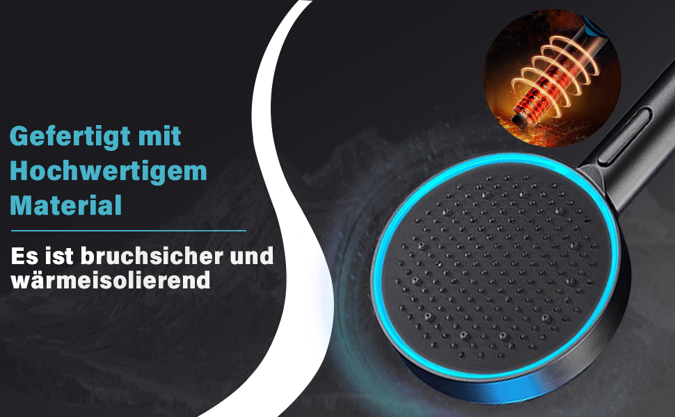 JINYOMFLY LED Shower Head with Lights, Shower Head with LED Lighting, 15CM Shower Head Color Changing, 3 Shower Modes Shower Light, Shower Head Light with Liquid Silicone Nozzle