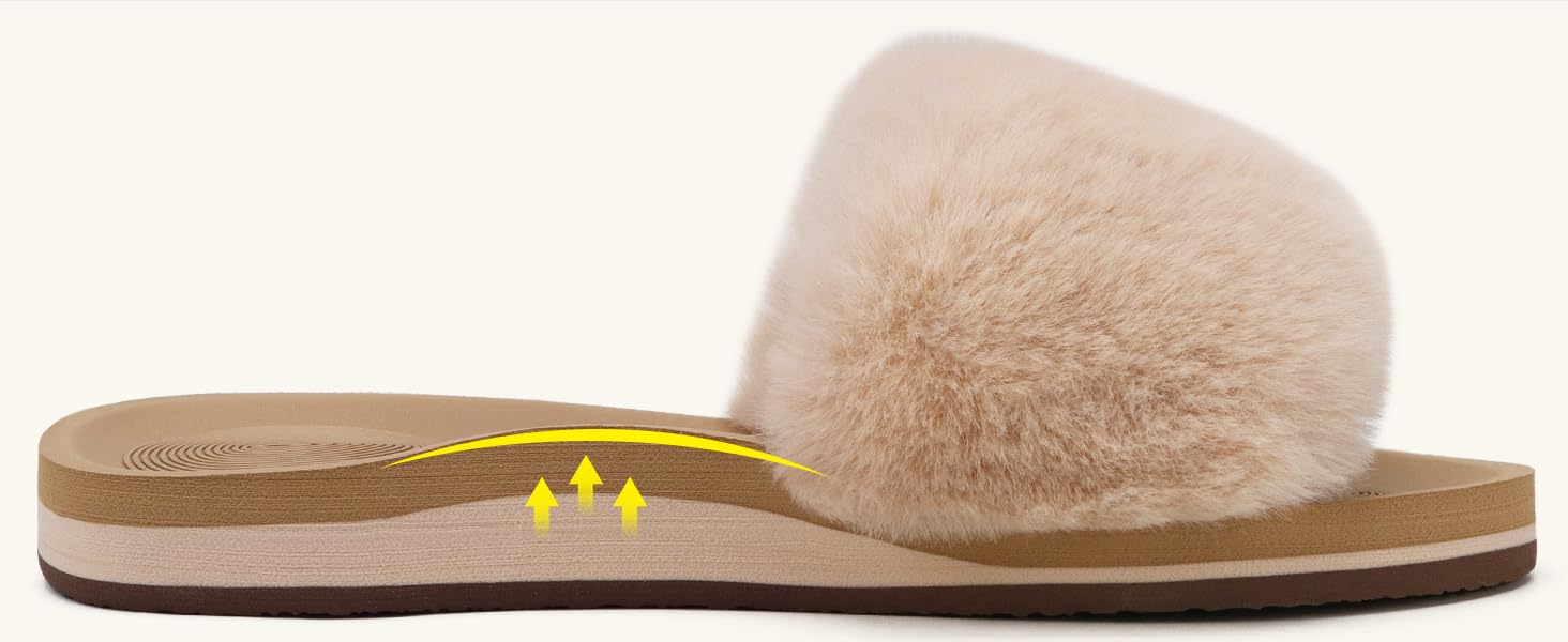 Тапочки жіночі пухнасті, рожеві, з хутром, COFACE – домашні, теплі, для дому, літні, зимові, басейну, пухнасті шльопанці