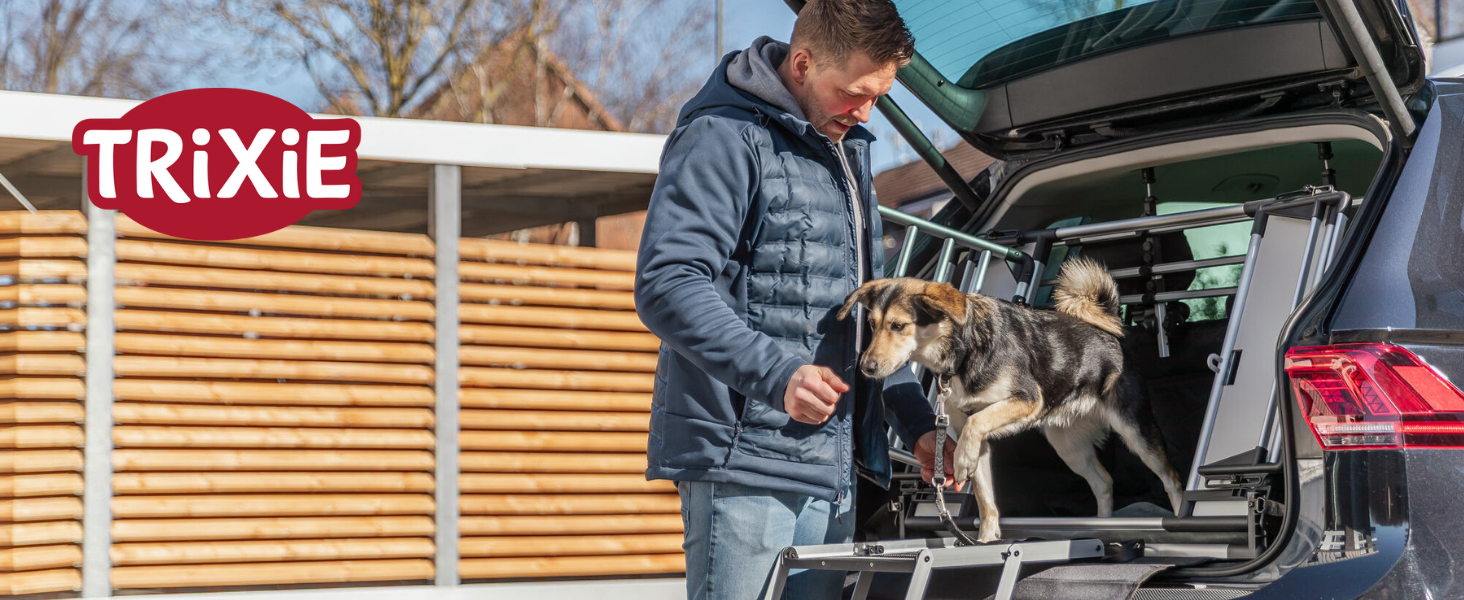 Універсальна сітка для багажника TRIXIE для собак - перетворює багажник на транспортну коробку - кути та бокові частини регулюються - легко складається для використання багажника - 94–114 × 69 × 53 см - 13201