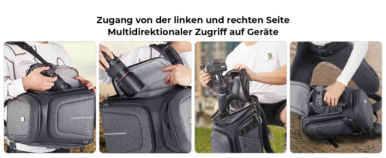 Водонепроникний рюкзак для камери K&F Concept, для 2 камер та 15.6