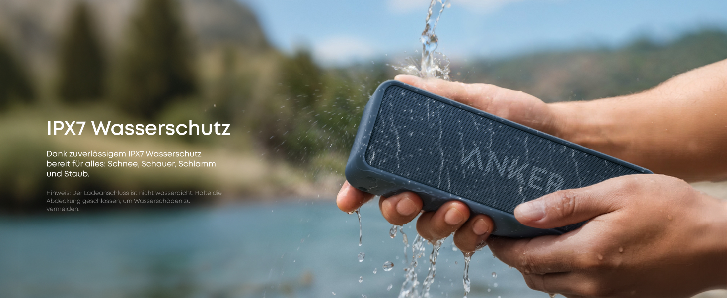Anker SoundCore 2 Bluetooth колонка, 24 год, IPX7, мікрофон, темно-синій
