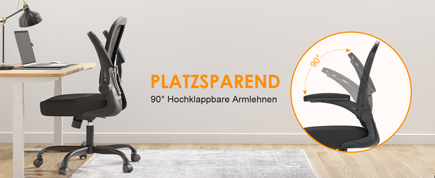 Офісне крісло Synorla: ергономічне, чорне, 150 кг, регульована поперекова підтримка