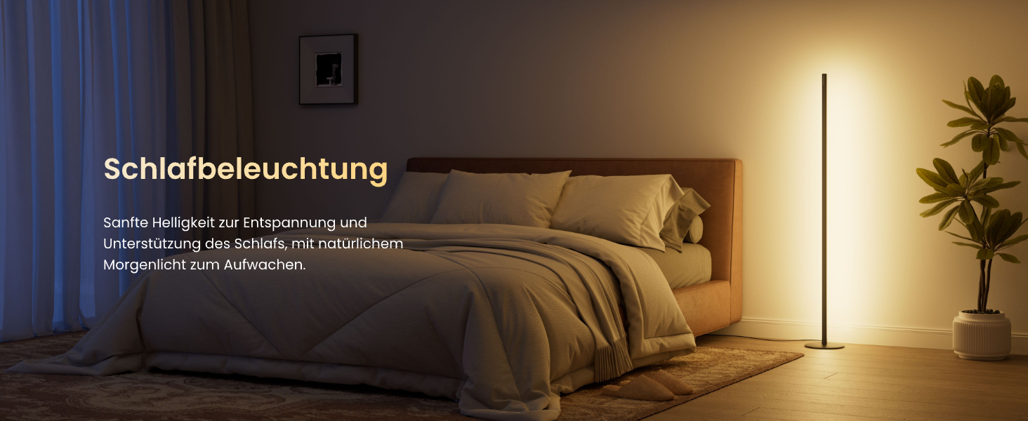 SwitchBot LED торшер для вітальні з RGBCC, керування через додаток, сумісний з Apple Home, Alexa, Google Home, чорний, з режимами сцени та музики