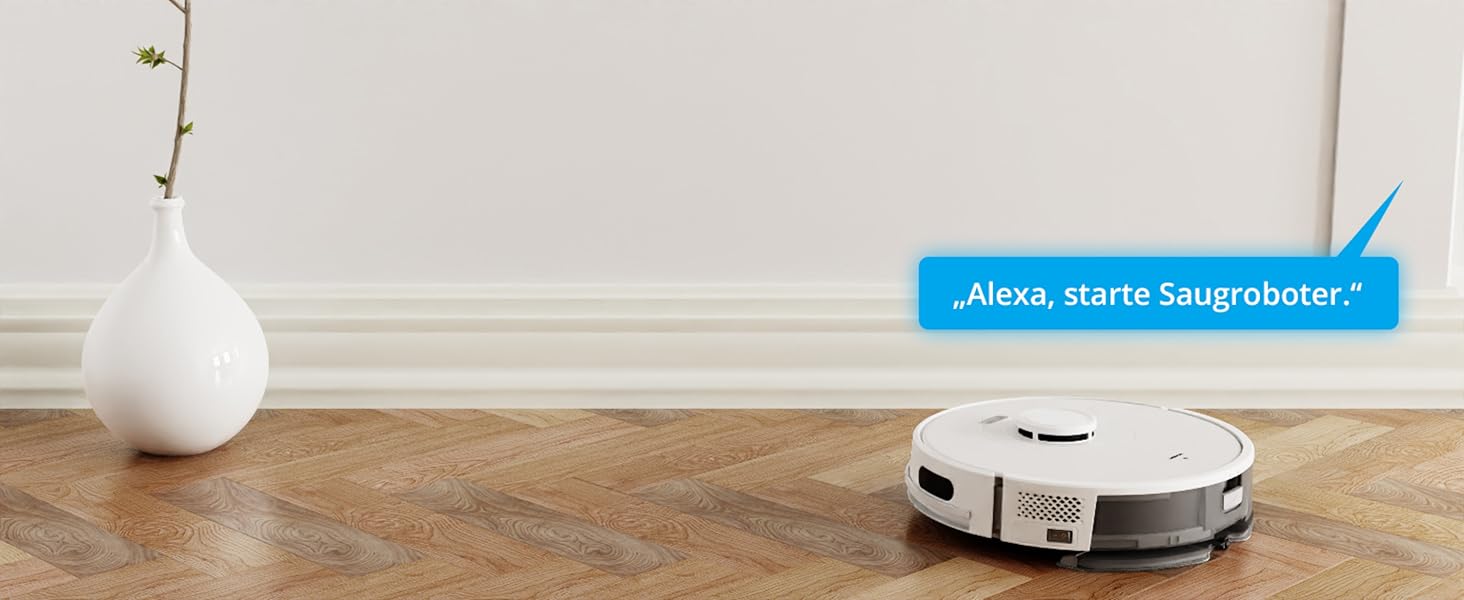 Робот-пилосос MEDION X10 SW з лазерною навігацією та функцією миття, 2700Pa, 2-в-1, створення карт, зони заборони, для кількох поверхів