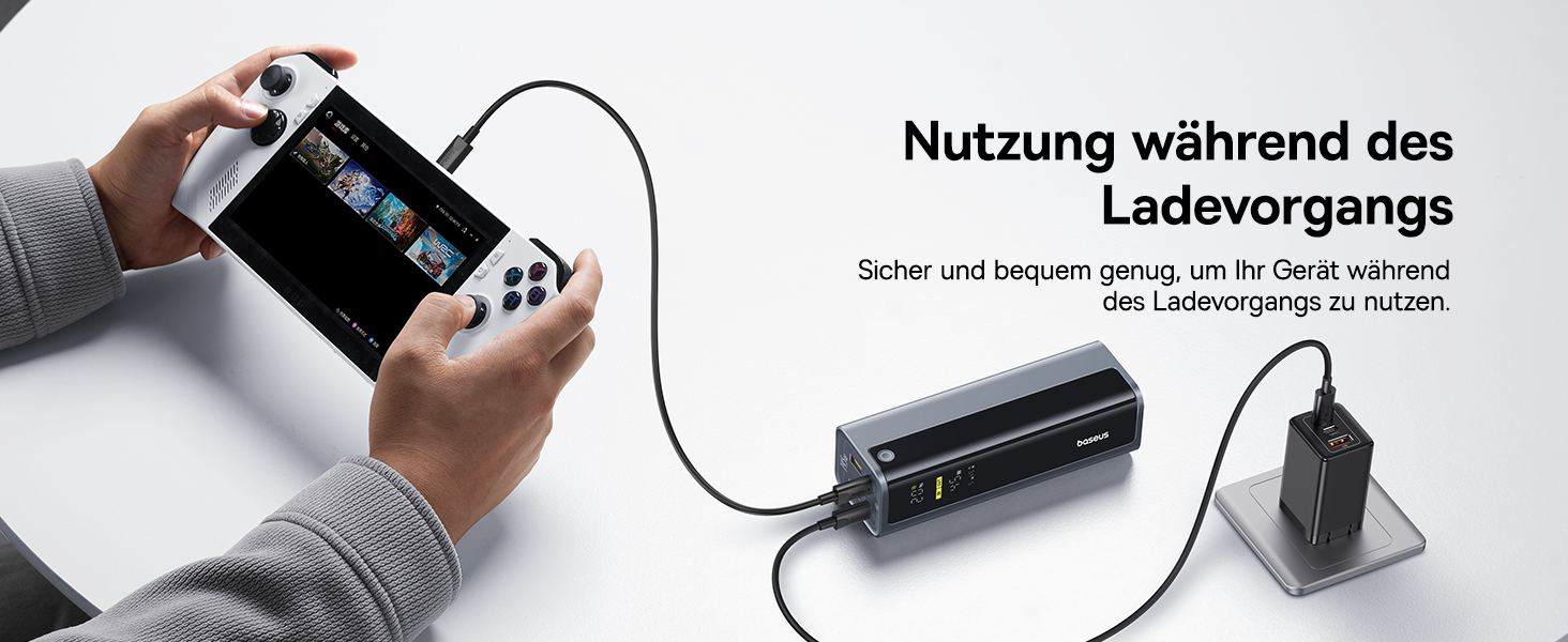 Power Bank Baseus EnerGeek 145W 20800mAh з 2x USB-C PD 3.0 (100W) та Digital Display для Ноутбуків, MacBook, iPhone, Samsung, SteamDeck