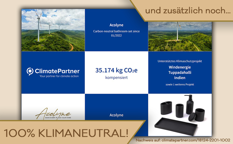 Набір аксесуарів для ванної кімнати Acolyne® Premium (5 шт.) з високоякісного гірського воску | Набір дозаторів для мила, органайзер для ванної кімнати, стакан для зубної пасти | Сірий колір