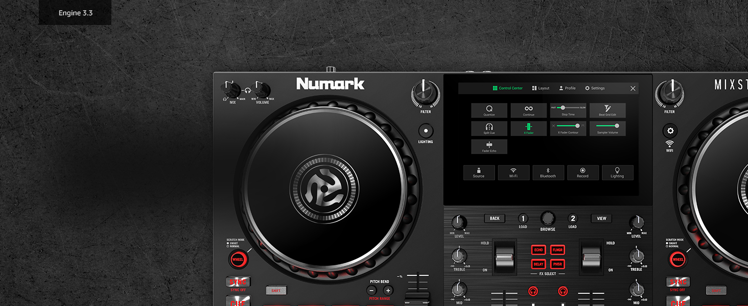 DJ-контролер Numark Mixstream Pro+ з розділенням STEM, 2 деки, Wi-Fi, 7