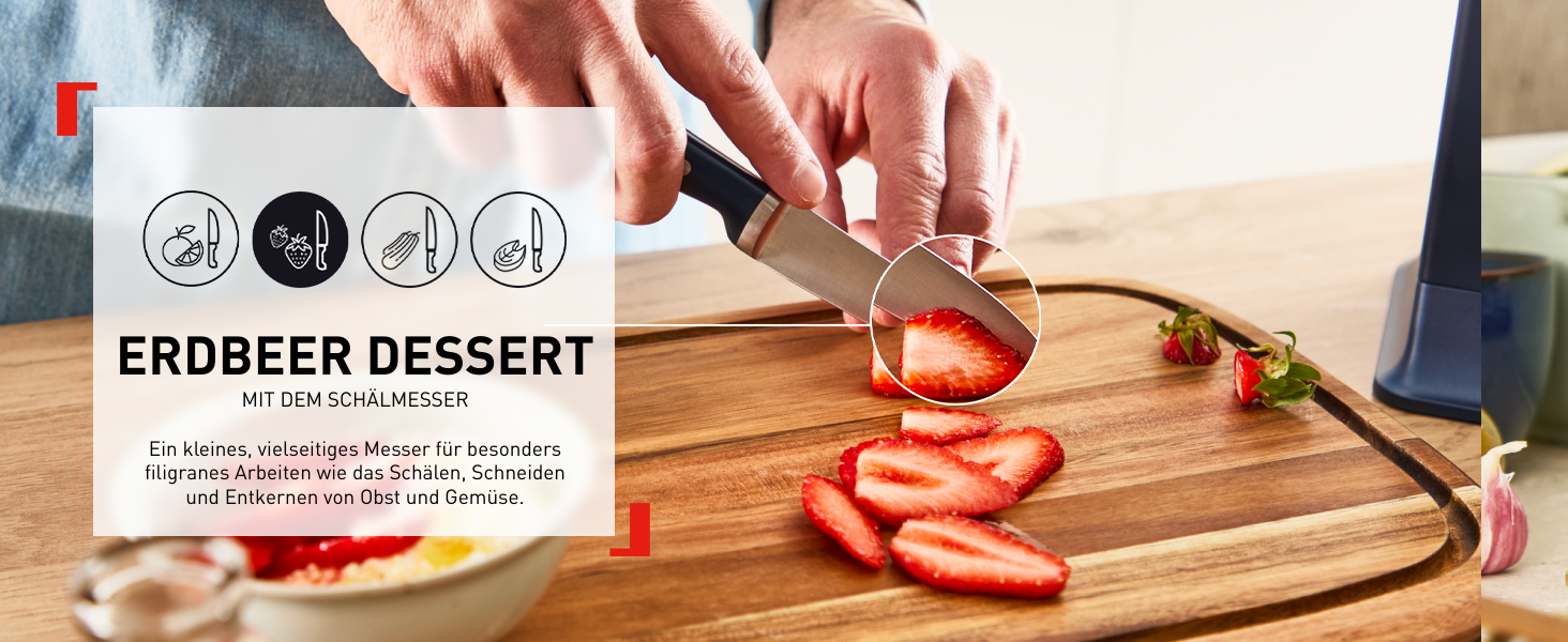Набір ножів Tefal EverSharp Pro 6 предметів, блок для самозагострення, німецька нержавіюча сталь, синій (K297S744)