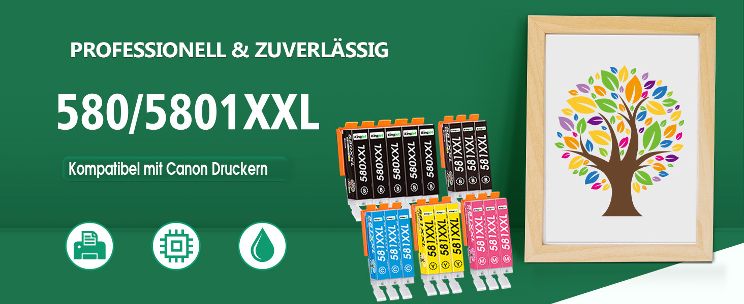 Комплект картриджів XXL для принтера Canon PIXMA PGI-580 та CLI-581 (Multipack) для TR8550, TS6350, TS6150, TS705, TS9550, TS6250, TR7550