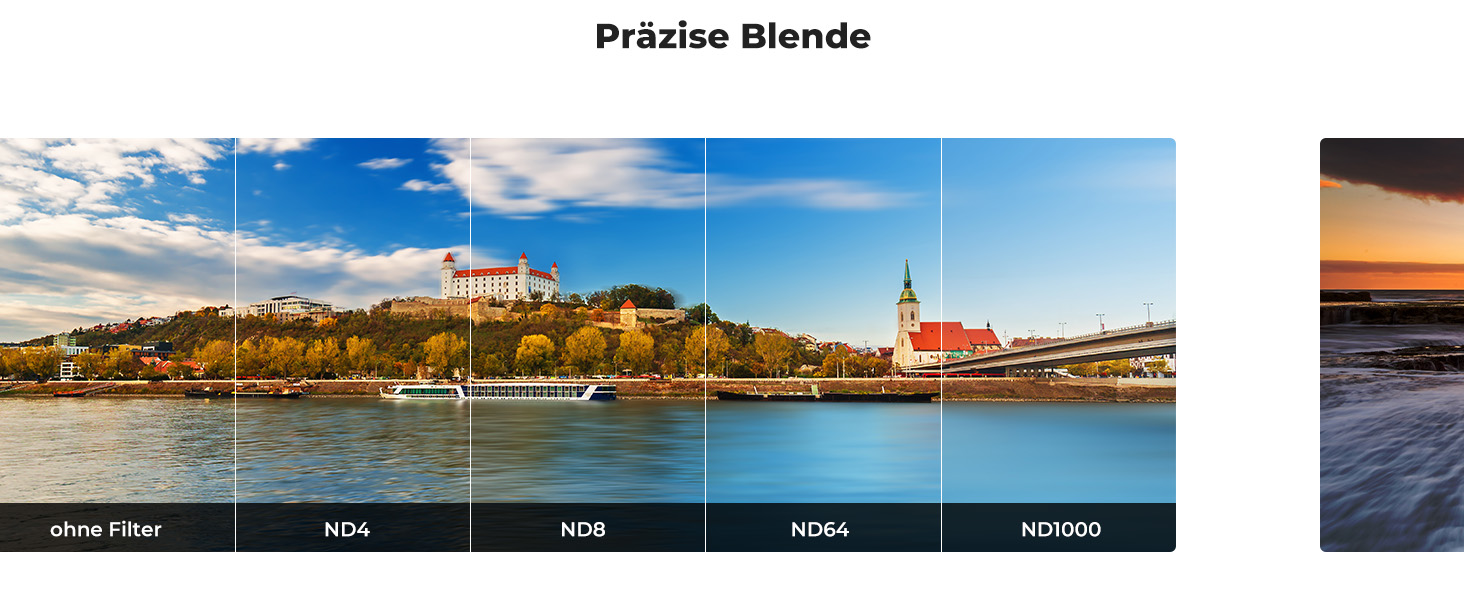 Набір фільтрів K&F Concept ND (77 мм): ND4, ND8, ND64, ND1000 - для фото та відео