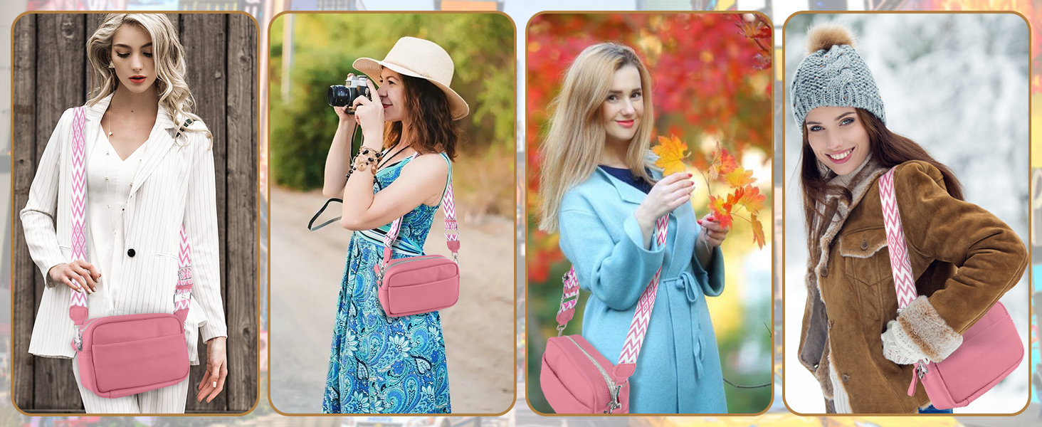 Сумка через плече BROTOU з натуральної шкіри, чорна. Маленька жіноча сумка з 3 відділеннями та широким ременем