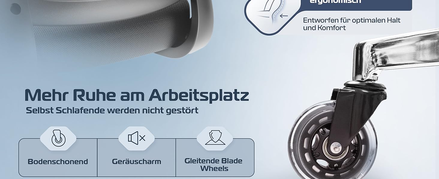 Ергономічне крісло SmartSeat для офісу та дому | Регульоване, 150 кг, Чорний | Комп'ютерне, ігрове крісло | Smartseat