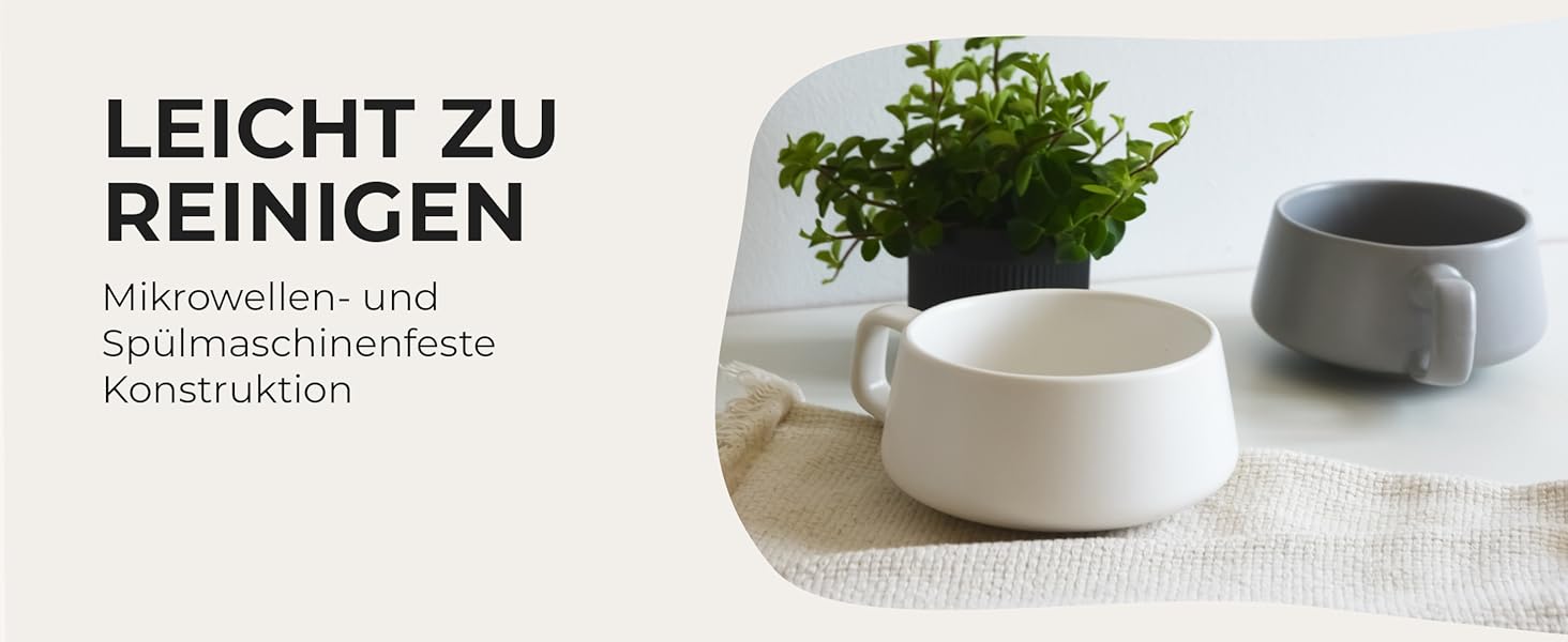 MIAMI - 4 x 320 ml Coffee Cups/Cappuccino Cups with Saucers/Elegant/Modern/Coffee Cups made of Stoneware - Luxe Collection 4-Piece Set (Classic Pastel)
