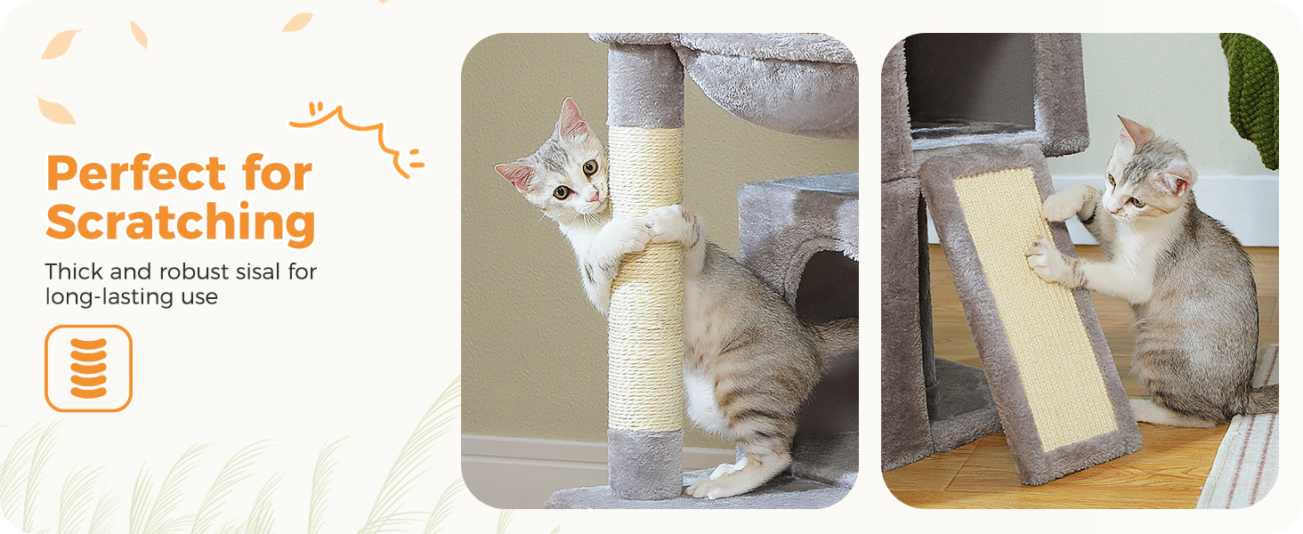 Дім-кігтеточка для котів PETEPELA 104 см з гамаком, перинаю та ігровим м'ячиком, чорний