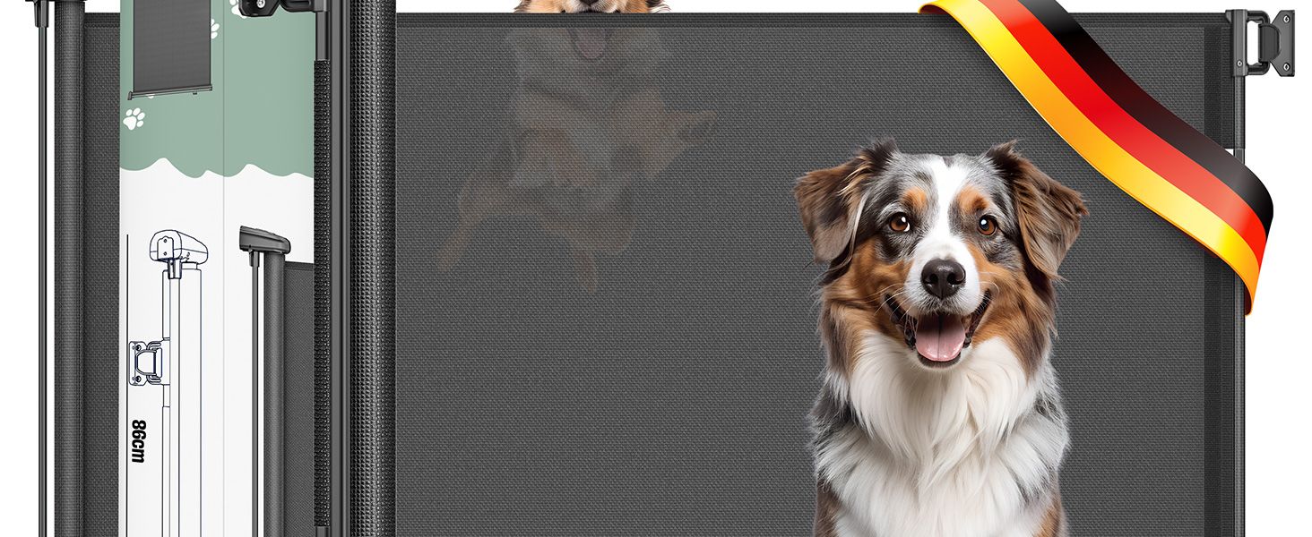 Захист для сходів KIDIZ®: розтяжний захист для дітей та домашніх тварин, 0-180 см, антрацит