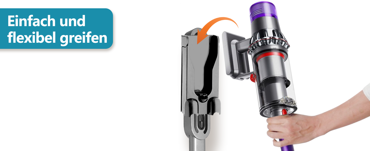 Підставка для пилососа Dyson Gen5, V15, V12, V11, V10, V8, V7, V6 з вуглецевої сталі, сірого кольору