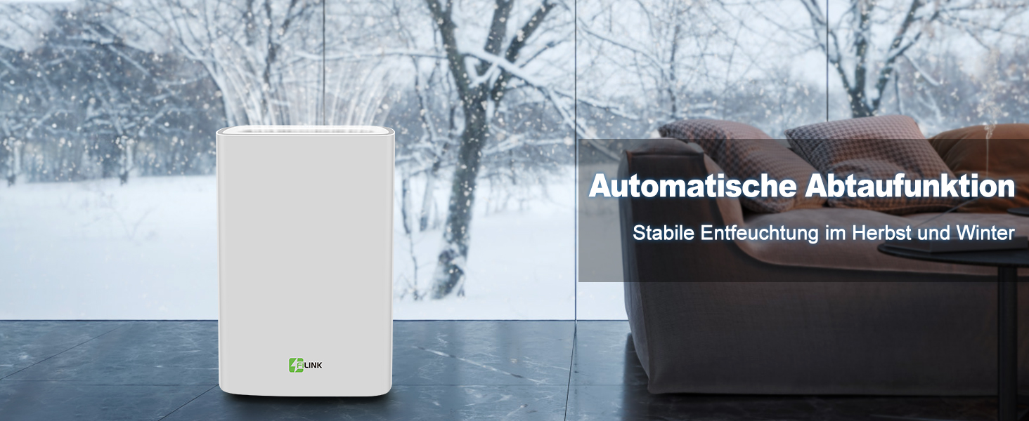 Електричний осушувач повітря 9л/24г, тихий, з дитячим замком та захистом від переливу, автоматичний перезапуск, для спальні, ванної, підвалу та пральні