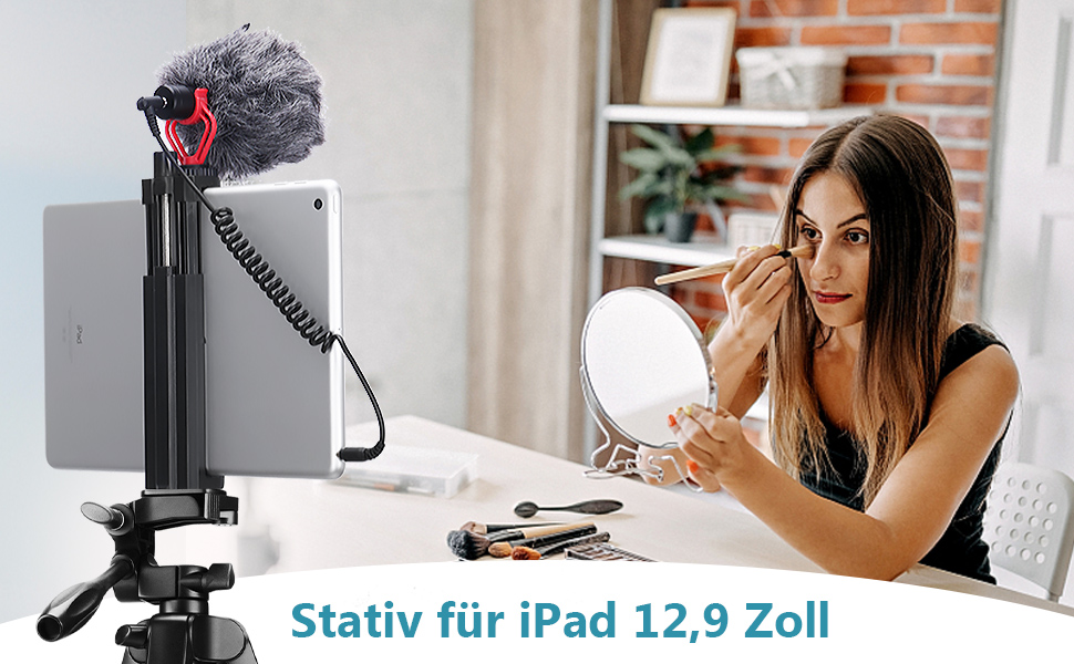 Штатив-трипод Lusweimi 166 см для iPad Pro, iPhone та планшетів з пультом ДК та сумкою, універсальний штатив для веб-камери, відеозапису та влогів