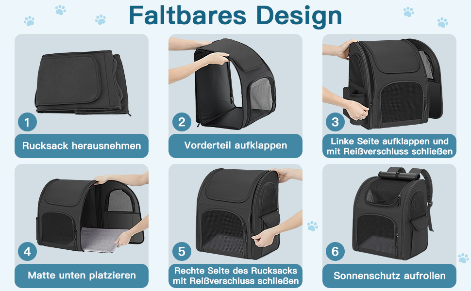 Рюкзак для тварин до 10 кг з сіткою, чорний. Зручний та дихаючий рюкзак для собак та котів з внутрішньою безпечною лінією та килимком.