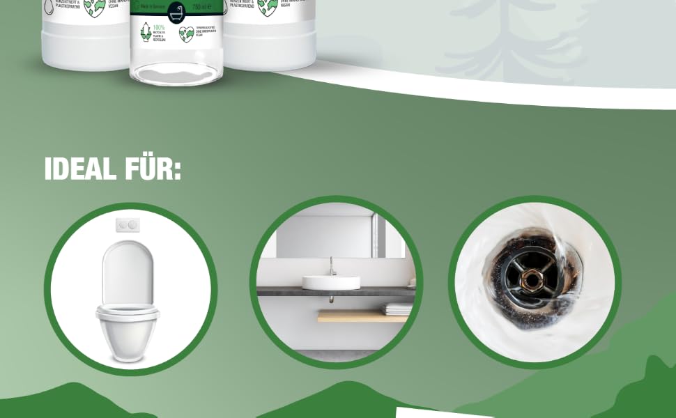 Набір засобів для чищення ванної кімнати, душу та унітазу bio-chem Basic-Set, 3 предмети