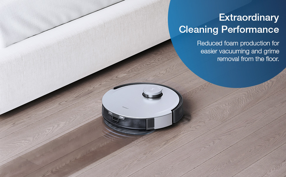 Робот-пилосос ECOVACS DEEBOT T30C Pro Omni GEN 2 з функцією миття, 15400Pa потужність всмоктування, автопорожнення, гаряча сушка, 200 хвилин роботи, ідеальний для шерсті тварин та килимів (T30C PRO Iteration), 1 л миючого розчину ECOVACS