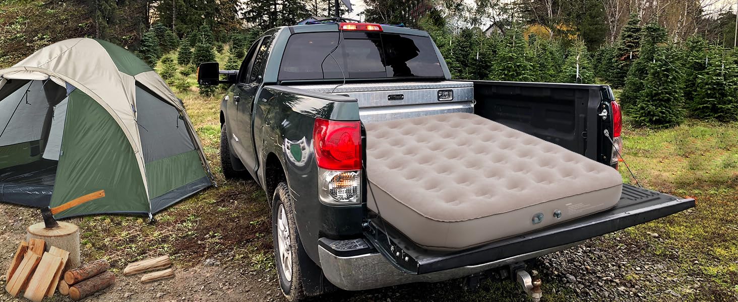 Надувне ліжко для двох осіб, самонадувне, з електричним насосом. Розмір 198x152x25 см