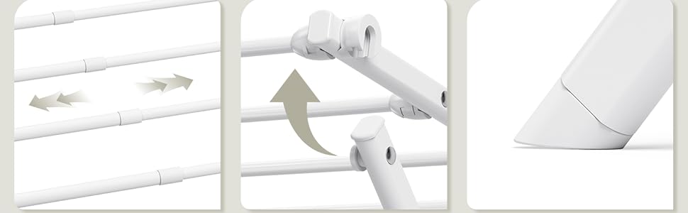 Сушарка для білизни KINGBOARD компактна складана, 6 рівнів, біла - для ванної, балкона