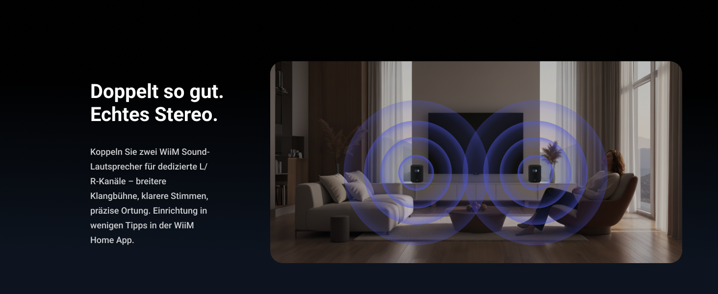 WiiM Sound Smart Speaker: Бездротова колонка Hi-Res 24/192, Wi-Fi 6E, Bluetooth 5.3, AI RoomFit, 100W, білий