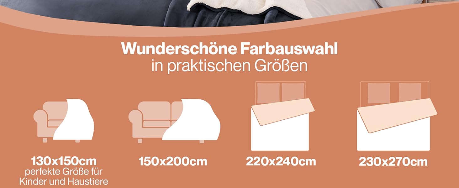 Плед з м'якої шерпи Blumtal Premium, 230x270 см, чорний - сертифікат Oeko-Tex