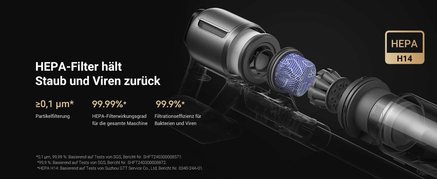 Dreame Z30 - Бездротовий пилосос з потужністю 190AW, 90 хвилин роботи, детекцією бруду, LED-дисплеєм та синім LED-підсвічуванням. Ідеально для прибирання дому, видалення шерсті тварин та килимів.