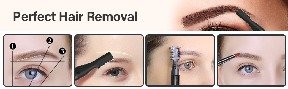 Електричний триммер для брів TOUCHBeauty AG-815B: прецизійний коректор з гребенем, бездротовий, для жінок